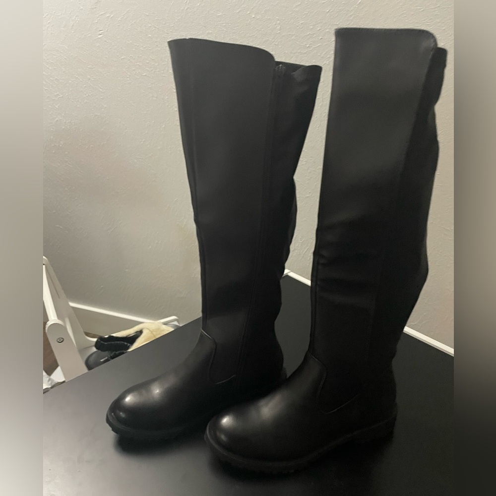 MIA Black Tall Zip-Up Boots
